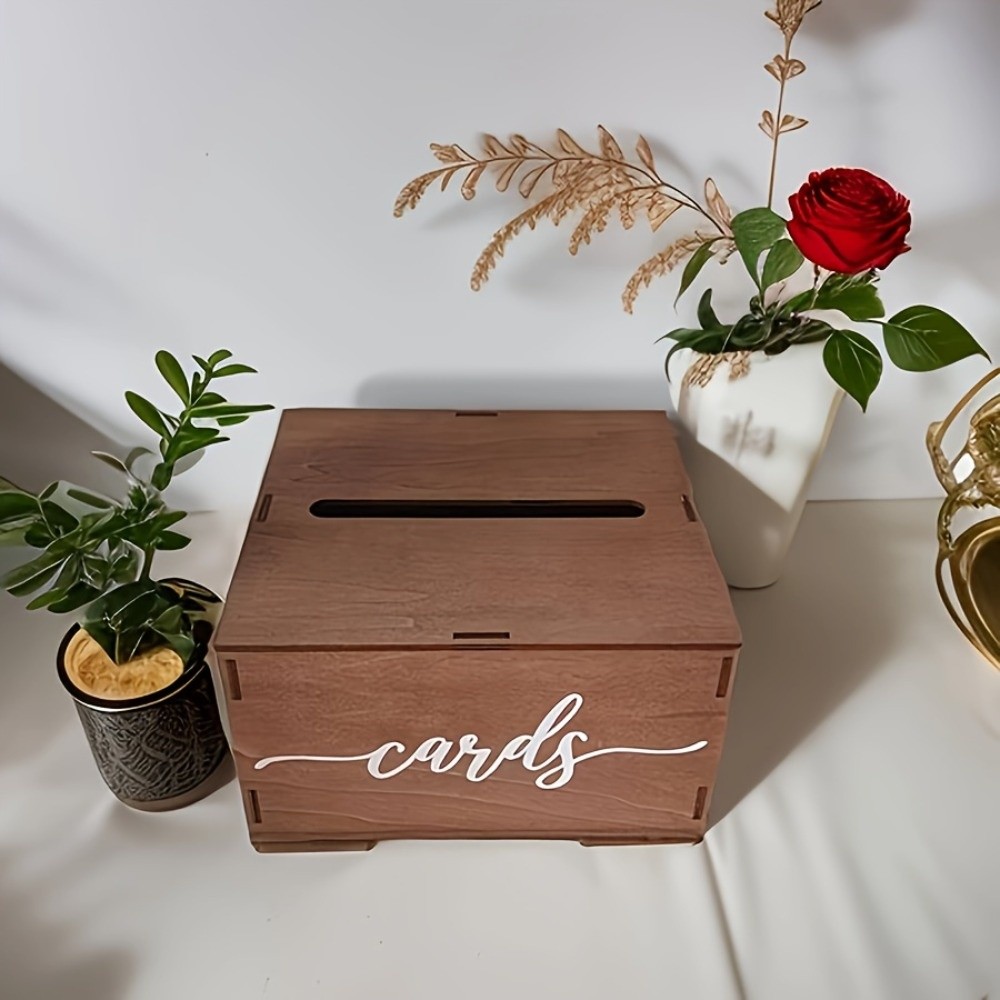 Wedding Card Box - Nowe Drewniane Pudełko na Kartki Ślubne