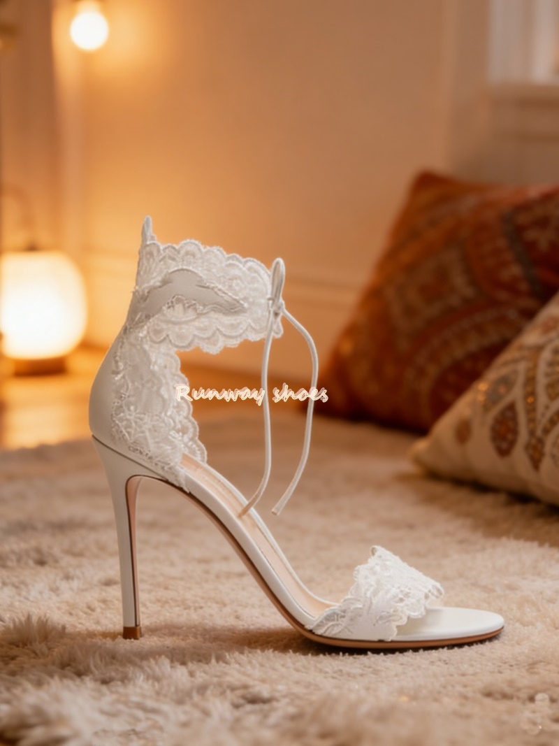 Wedding Fx - Koronkowa tkanina, koronkowe buty ślubne z
