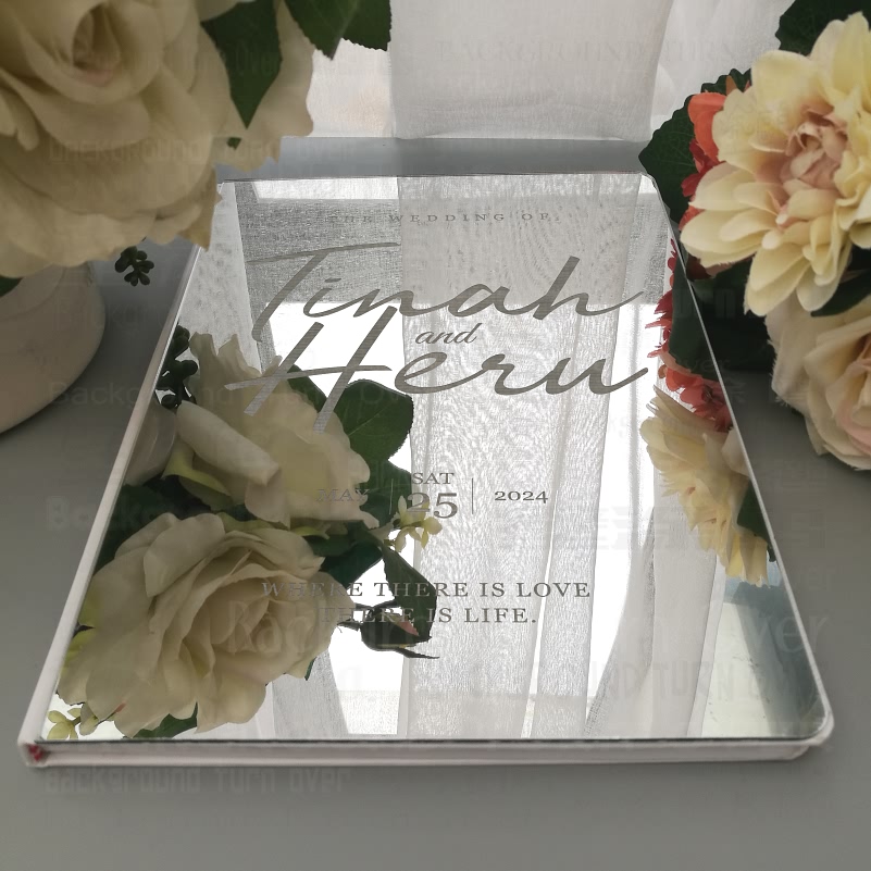 Wedding Supply List - Personalizowana Księga Gości Weselnych Rustykalne Lustro