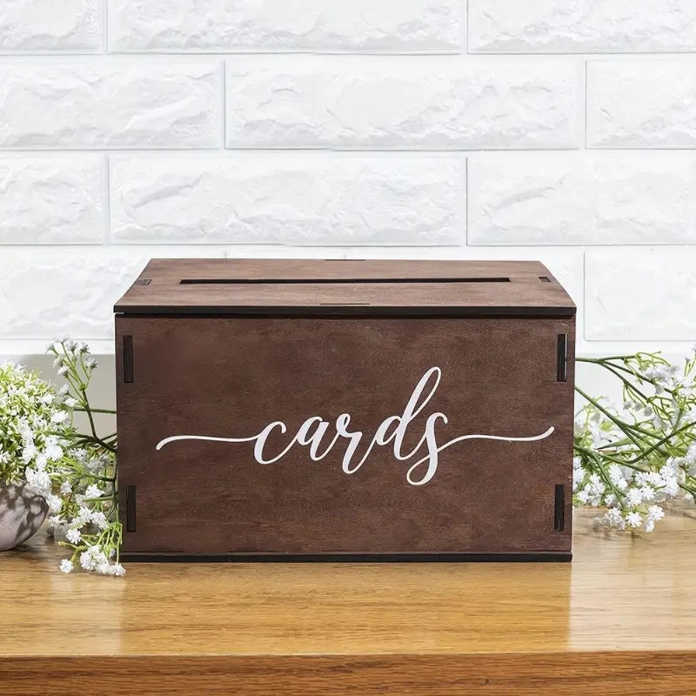 Wedding Card Box - Nowe drewniane pudełko na kartki ślubne