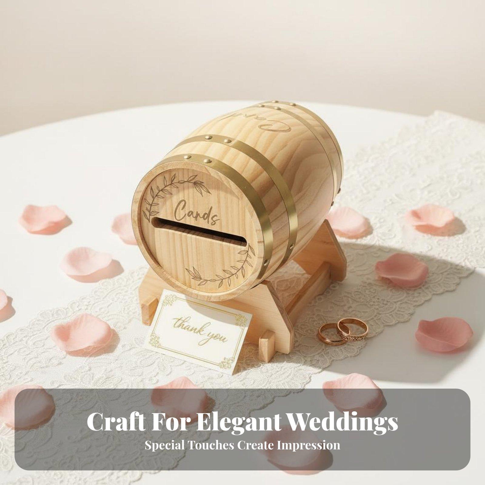 Wedding Card Box - Rustykalne pudełko na karty z litego