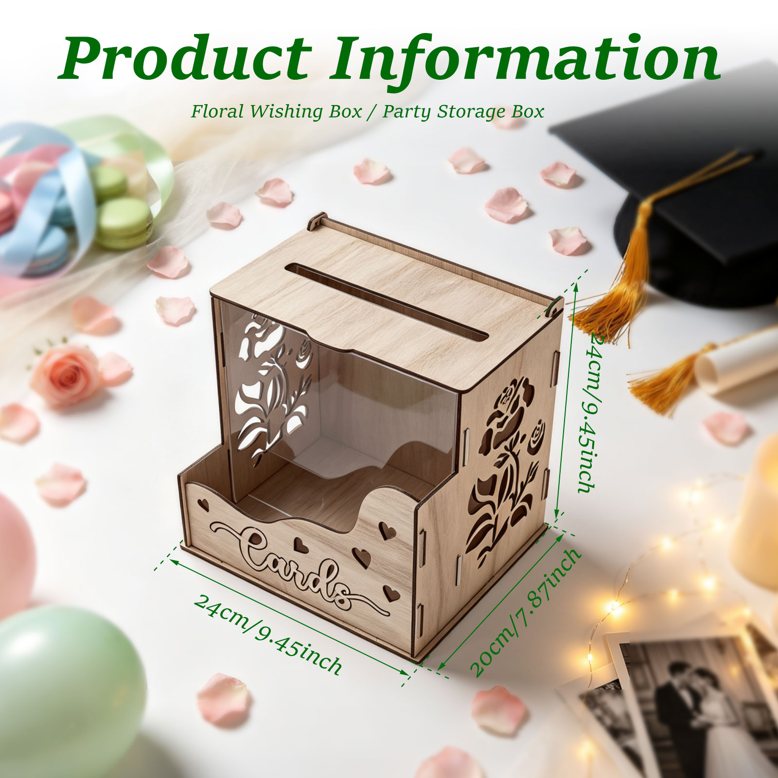 Drewniana skrzynka na kartki z – Wedding Card Box recenzja i cena