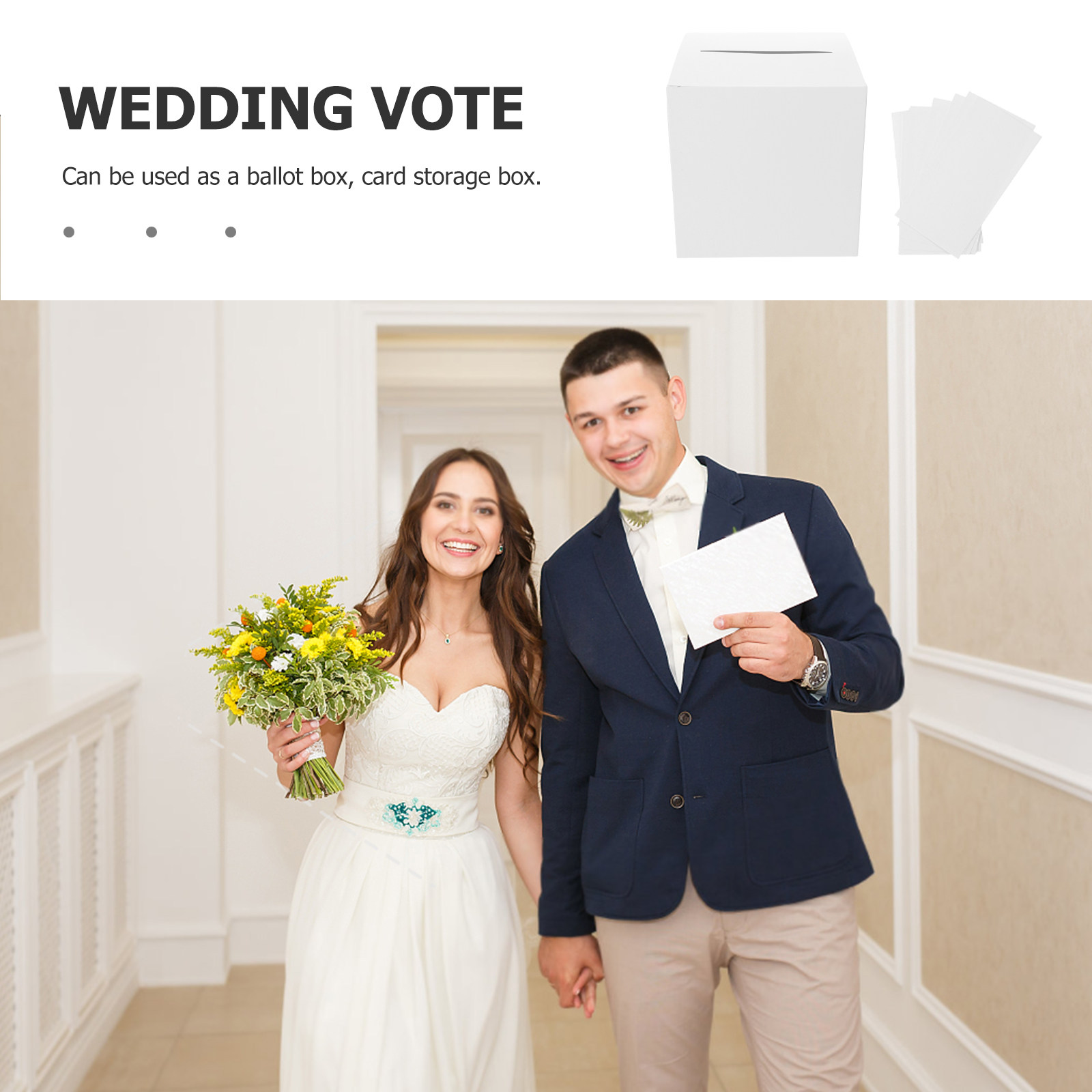 1 zestaw białych pudełek na ka – Wedding Card Box recenzja i cena