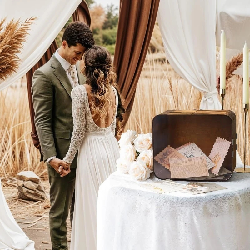 Drewniana skrzynka na kartki ś – Wedding Card Box recenzja i cena