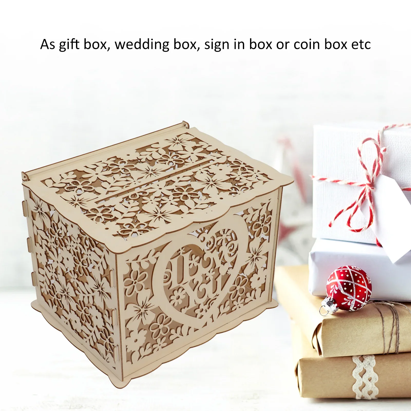 DIY pusta drewniana skrzynka k – Wedding Card Box recenzja i cena