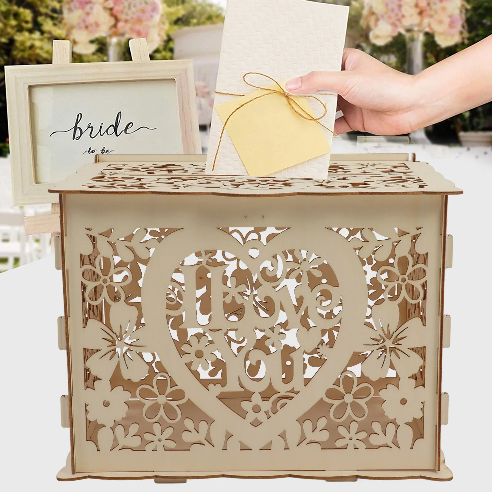 DIY pusta drewniana skrzynka k – Wedding Card Box recenzja i cena